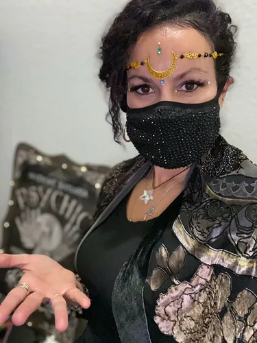 Miniatura 5 de Diadema de bruja con diseño de luna para mujer, corona de hada de elfo, disfraz de frente gitana vikinga, diadema bohemia luna dorada
