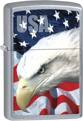 Miniatura 4 de Encendedores Zippo Bandera Americana Americana - Calle Cromo