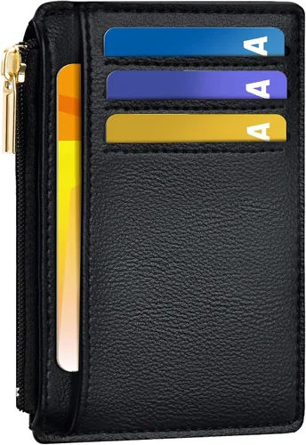 Miniatura 9 de Tipmile Tarjetero compacto para tarjetas de crédito con ventana de identificación para mujer, delgada y minimalista, bolsillo frontal, cartera