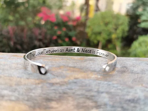 Miniatura 21 de Pulseras inspiradoras para abuela, mamá, hija, sobrina, tía, grabado, mensaje oculto, pulsera de acero inoxidable, corona de cumpleaños, joyería