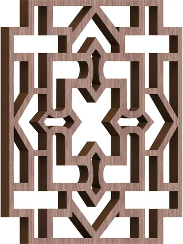 Miniatura 45 de Wise Paneles decorativos de madera con calado, extra pequeños, 7 3/8 pulgadas de ancho x 7 3/8 pulgadas de alto x 1/4 pulgadas de alto, roble rojo