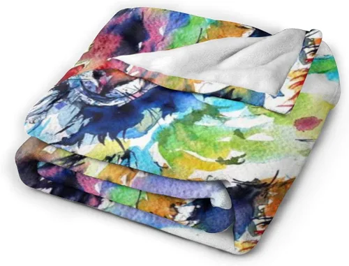 Miniatura 2 de Manta de cabra, regalos para niñas y niños, bonita manta colorida para sofá, manta de franela con animales, regalos de cumpleaños, 40 x 50 pulgadas