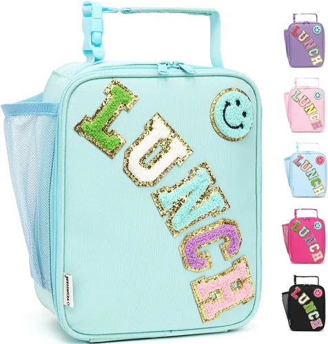 Miniatura 41 de FlowFly Lonchera para niños, bolsa suave aislada, mini hielera para el regreso a clases, kit de bolsa térmica para comidas, para niñas, niños, robot