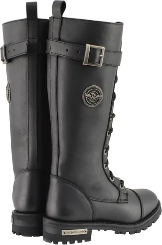 Miniatura 7 de Milwaukee Leather Botas de tiro alto de encaje a punta de 14 pulgadas para mujer Redondo Ancho - Mbl9355w