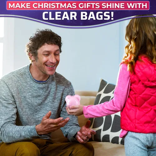 Miniatura 7 de 200 bolsas termorretráctiles – 3 tamaños 3.93 x 5.90 (120) 7.67 x 9.64 (50) 9.64 x 11.61 (30) – Película de PVC transparente para regalo seguro