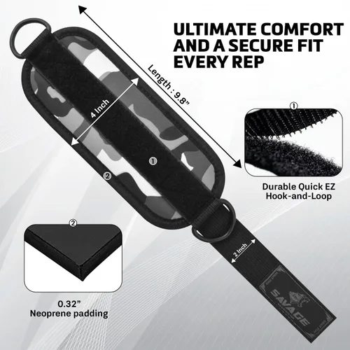 Miniatura 5 de Correa de tobillo para accesorios de máquina de cable Tobillera de gimnasio para patadas, entrenamientos de glúteos, extensiones de piernas