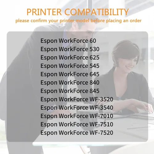 Miniatura 2 de Run Star 4 cartuchos de tinta remanufacturados negros 127 para Epson 127 T127 uso en impresoras WF-3520 WF-3540 WF-7010 WF-7510 WF-7520 545 530 625