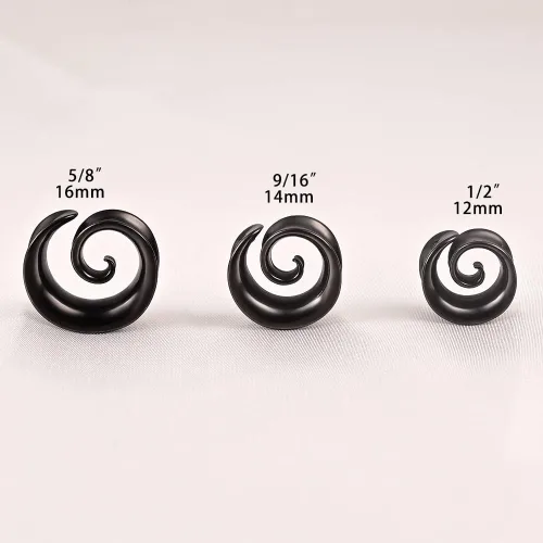 Miniatura 5 de Maxbott 2 ganchos redondos de moda para lóbulo estirado, túneles de oído, dilatadores, piercings, joyería corporal