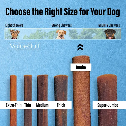 Miniatura 3 de ValueBull Palitos de colágeno para perros, masticables jumbo de 12 pulgadas, golosinas naturales de larga duración para perros, 10 unidades, soporta