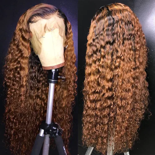 Miniatura 9 de Pelucas para mujeres negras, pelucas de encaje frontal de 13x6 Water Wave, pelucas sintéticas HD con encaje frontal, línea capilar natural