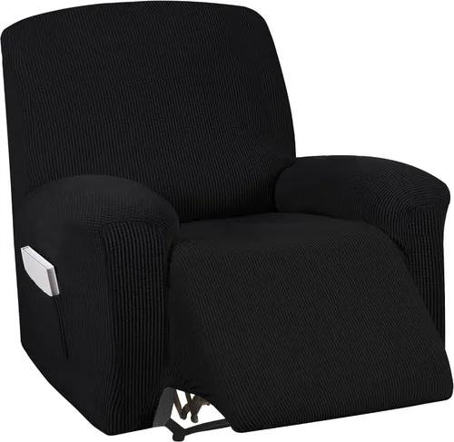Miniatura 19 de Turquoize Funda elástica para silla reclinable, funda para sofá reclinable, funda de sofá de 1 pieza con bolsillo lateral, funda protectora