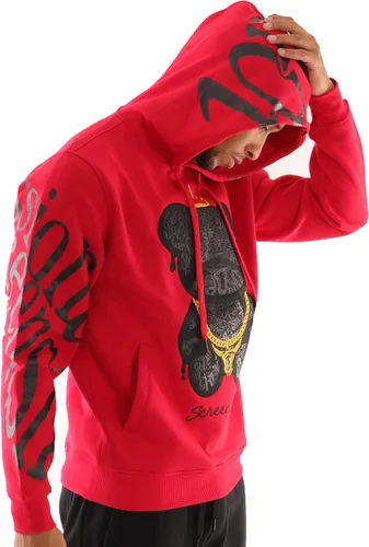 Miniatura 69 de SCREENSHOT Sudadera urbana de forro polar para hombre, diseño de dibujos animados de animación, parche bordado de gel