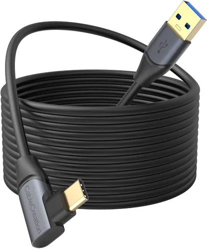 Miniatura 11 de CableCreation Compatible con Quest 2/Quest Pro Link Cable de 10 pies, cable USB C de 5 Gbps de transferencia de datos de alta velocidad, carga