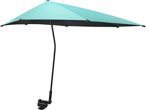 Miniatura 12 de G4Free Sombrilla de playa ajustable UPF 50+ XL con abrazadera universal para silla, cochecito, silla de ruedas, carrito de golf, grada, patio