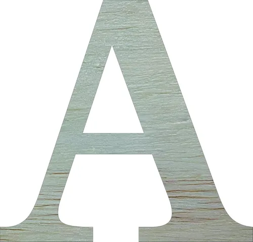 Miniatura 10 de Letras de madera para colgar en la pared de 15 pulgadas B Times New Roman Font, decoración de madera DIY Shape Letter, encantador cuarto de bebé sin