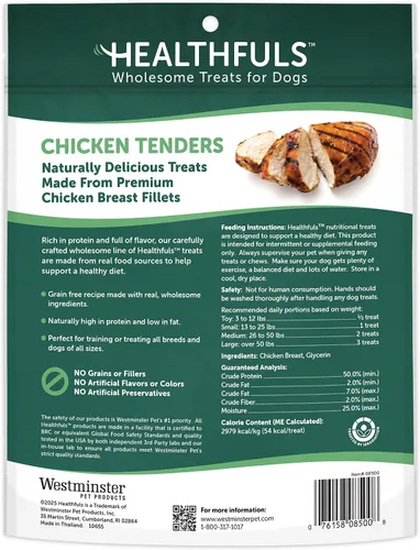 Miniatura 2 de Healthfuls Chicken Tenders - Golosinas para perros, 11 onzas