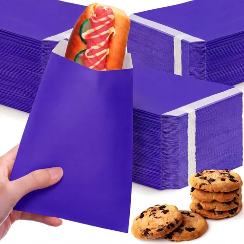 Miniatura 9 de Lallisa 1000 bolsas de vidrio de 5 x 7 pulgadas, bolsas de papel encerado, fundas para galletas, bolsas de papel de cera para sándwich para fiesta