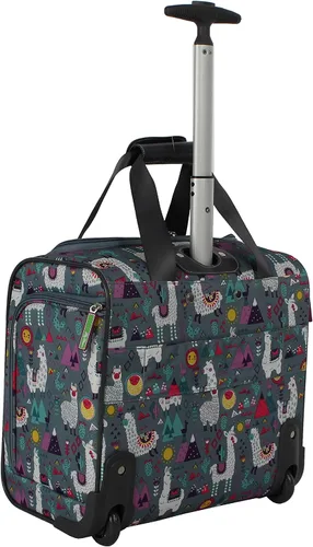 Miniatura 4 de Lily Bloom Designer - Maleta de viaje de 15 pulgadas, para viajes cortos, fin de semana, negocios, equipaje ligero, maleta de 2 ruedas giratorias