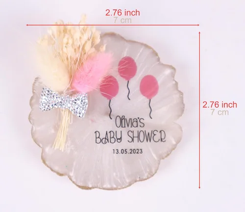 Miniatura 5 de HTF - Paquete de 5 imanes personalizados de resina epoxi para baby shower, regalos para baby shower, regalos de baby shower, revelación de género