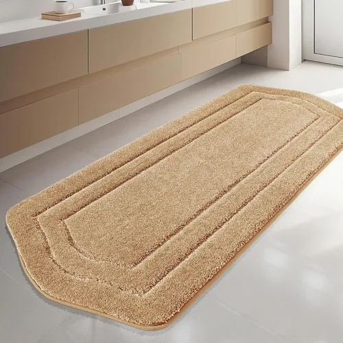 Miniatura 25 de COSY HOMEER Alfombras de Baño Extra Gruesas para Baño - Juegos de Alfombras Antideslizantes de Lino de Baño Suave Felpa 100% Poliéster Fuerte Sala