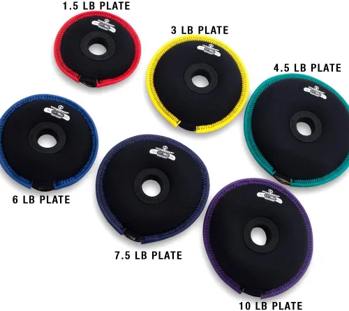 Miniatura 2 de Hyperwear SoftBell - Placas de peso de mano para usar solas o con juegos de mancuernas ajustables, juegos de pesas rusas o barra – Sistema SoftBell
