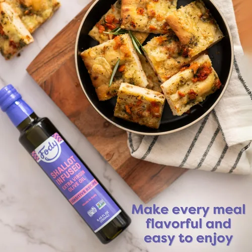 Miniatura 6 de Fody Foods Aceite de Oliva Virgen Extra Vegano Infusión de chalota de fabricación italiana Certificado bajo FODMAP Apto para tripas Fibras