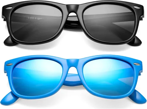 Miniatura 27 de Lentes de sol polarizados para niños y niñas, marco flexible irrompible TPEE con protección UV400 de 3 a 8 años
