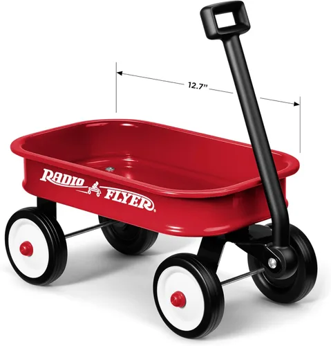 Miniatura 4 de Radio Flyer Mini vagón rojo clásico para niños, vagón de juguete de 16.5 pulgadas para niños de 1.5 años en adelante, versión de tamaño de juego