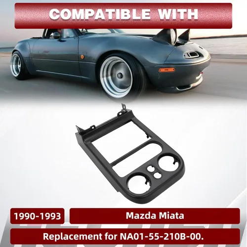 Miniatura 2 de HECASA - Marco para salpicadero compatible con Mazda Miata 1990-1993, reemplazo para NA01-55-210B-00, panel de control de salpicadero, cubierta