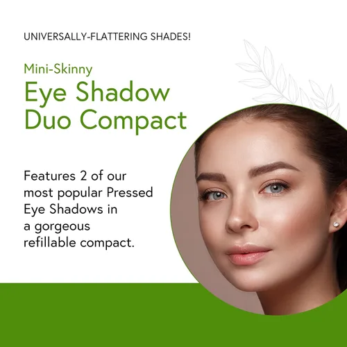 Miniatura 2 de Honeybee Gardens Mini Skinny Duo sombra de ojos compacta en Canterbury y Cameo, duradero, recargable y personalizable, vegano, sartenes de 1.024 in