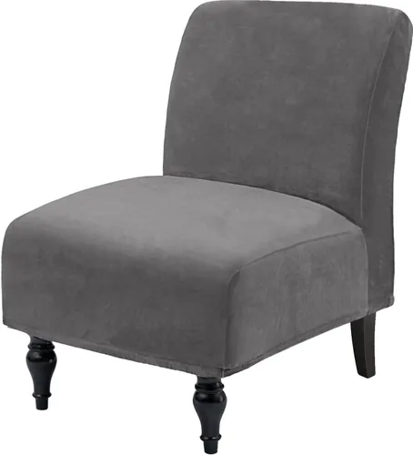 Miniatura 10 de Fundas decorativas de terciopelo para sillas sin brazos, de alta elasticidad, protector de muebles extraíble para sala de estar, comedor, hotel