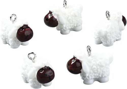 Miniatura 9 de Cheriswelry 10 colgantes de resina de abeja 3D con lazo de hierro, dijes de resina de animales, lindo adorno colgante de 0.79 a 0.78 pulgadas