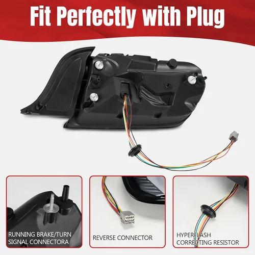 Miniatura 3 de HAKA TOUGH Luces traseras LED para accesorios Ford Mustang 2015-2023, luces traseras LED secuenciales para accesorios Ford Mustang Shelby
