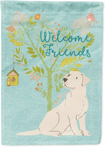 Miniatura 55 de Caroline's Treasures BB7594GF Bandera de jardín de Husky siberiano con texto en inglés "Welcome Friends" - Bandera decorativa para patio exterior
