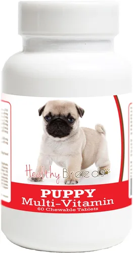 Healthy Breeds Comprimido multivitamínico Pug Puppy Dog 60 unidades