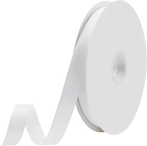 Miniatura 47 de Cinta blanca de grogrén de 1-1/2 pulgadas x 50 yardas para envolver regalos, muy adecuada para decoración de bodas, ramos, manualidades, costura