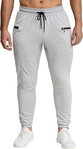 Miniatura 5 de MAIKANONG Pantalones deportivos ajustados para hombre, pantalones de entrenamiento para gimnasio, correr, atletismo, casual