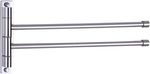 Miniatura 9 de Toallero de mano de baño negro mate 2 barras plegable brazo giratorio soporte de toalla Swing Out Towel Bar SUS 304 Acero inoxidable montaje en pared