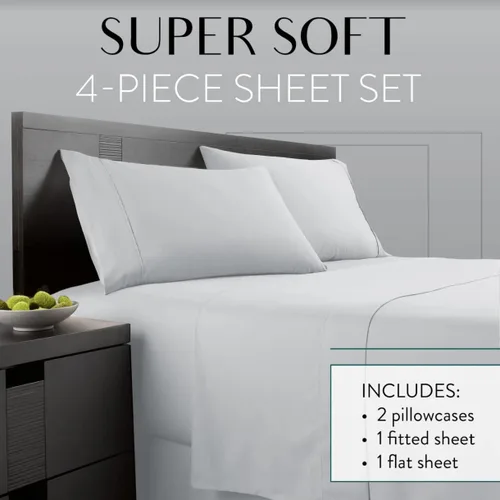 Miniatura 2 de Danjor Linens Sábanas de litera individual con 2 fundas de almohada, bolsillos profundos de microfibra cepillada ligera, juego de ropa de cama 02