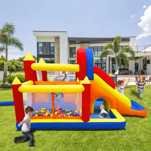 Miniatura 2 de Umbalir Casa de Rebote, Casa de Rebote Inflable para Niños de 3-10, Casa de Rebote para Niños con Tobogán Largo, Foso de Pelotas/Piscina
