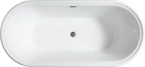 Miniatura 3 de Vanity Art - Bañera independiente de acrílico, 59 x 30 pulgadas, moderna, con desbordamiento ranurado certificado UPC y desagüe central emergente