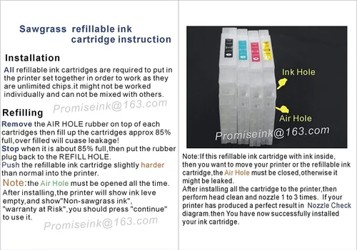 Miniatura 2 de Inkpro - Cartuchos de tinta vacíos recargables GC-41 GC41 SG2100 SG3100 SG3110DN SG400 SG800 SG400NA SG800NA SG800NA repuesto con tinta