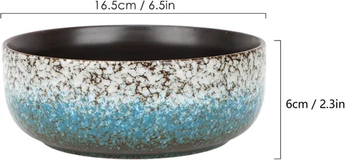 Miniatura 2 de kilolfy Happy Bonsai Pot - Maceta de cerámica esmaltada de 6.5 pulgadas para suculentas