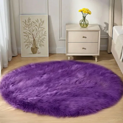 Miniatura 64 de Goolela Alfombra esponjosa de piel sintética de oveja sintética de 4 x 6 pies, color gris, para dormitorio, mesita de noche, alfombra suave de felpa
