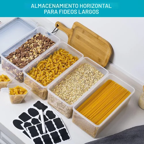 Miniatura 6 de Vtopmart Recipientes herméticos para almacenamiento de alimentos con tapas, juego de 8 unidades, 3.2 L, contenedor de plástico para organizador
