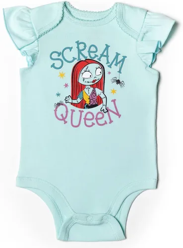 Miniatura 2 de Disney Nightmare Before Christmas Zero Sally Jack Skellington - Conjunto de traje de 3 piezas para bebé niña con pantalones y diadema