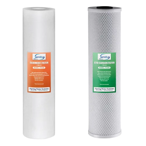 Miniatura 5 de iSpring Sistema de filtro de agua de 2 etapas para toda la casa con paquete de filtro de repuesto para sedimentos, cloro y más
