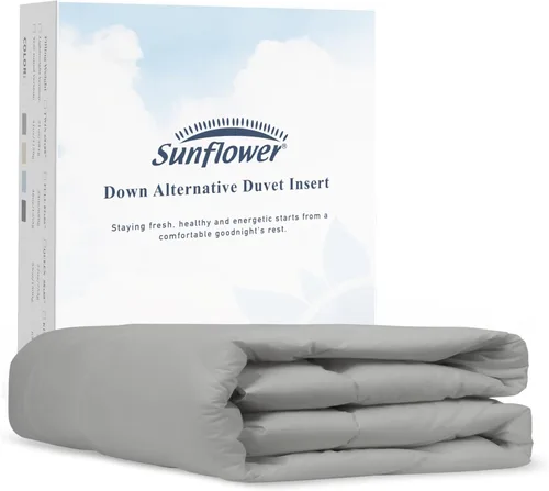 Miniatura 16 de Sunflower Edredón Individual Extragrande para Dormitorio, Inserto para Duvet Twin XL, Relleno Alternativo al Plumón, 100% Algodón, Todo el Año
