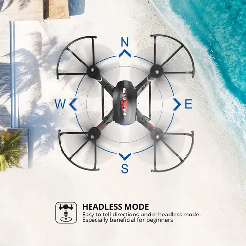 Miniatura 5 de Drone Holy Stone F181 RC cuadricóptero, drone con cámara HD RTF de 4 canales 2.4 GHz 6-gyro sistema sin cabeza, negro