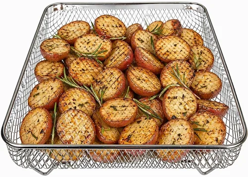 Miniatura 4 de Univen Cesta de freidora de aire mejorada de acero inoxidable compatible con horno freidora Cuisinart TOA-26